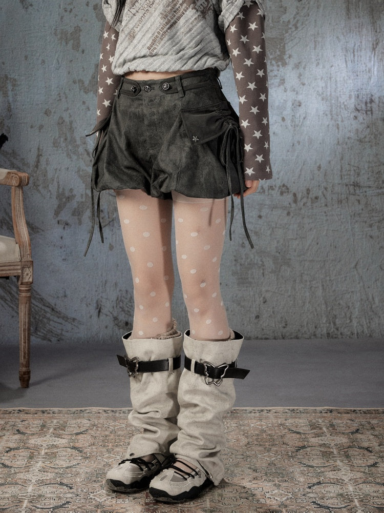 Bud Loose Lightweight Large Pockets Black Shorts【s0000018586】