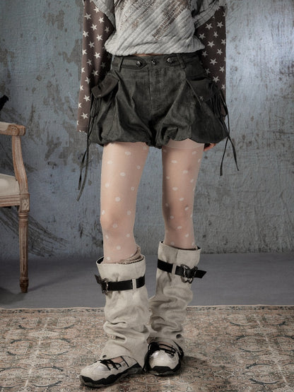 Bud Loose Lightweight Large Pockets Black Shorts【s0000018586】