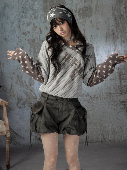 Bud Loose Lightweight Large Pockets Black Shorts【s0000018586】