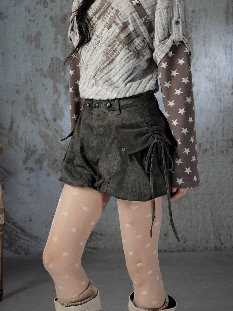 Bud Loose Lightweight Large Pockets Black Shorts【s0000018586】