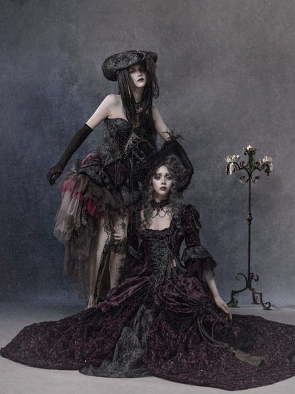 Legacy Of The Dead Gothic Dark Pirate Captain Headdress Top Hat【s0000018596】
