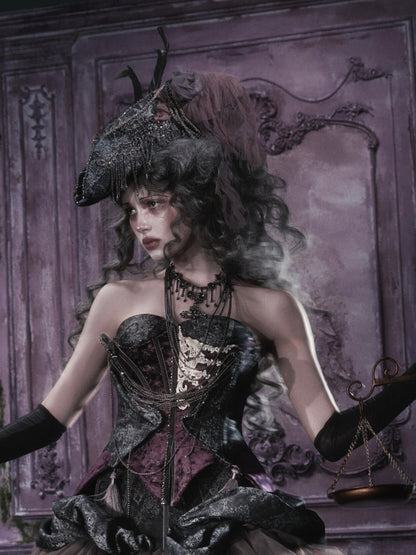 Legacy Of The Dead Gothic Dark Pirate Captain Headdress Top Hat【s0000018596】