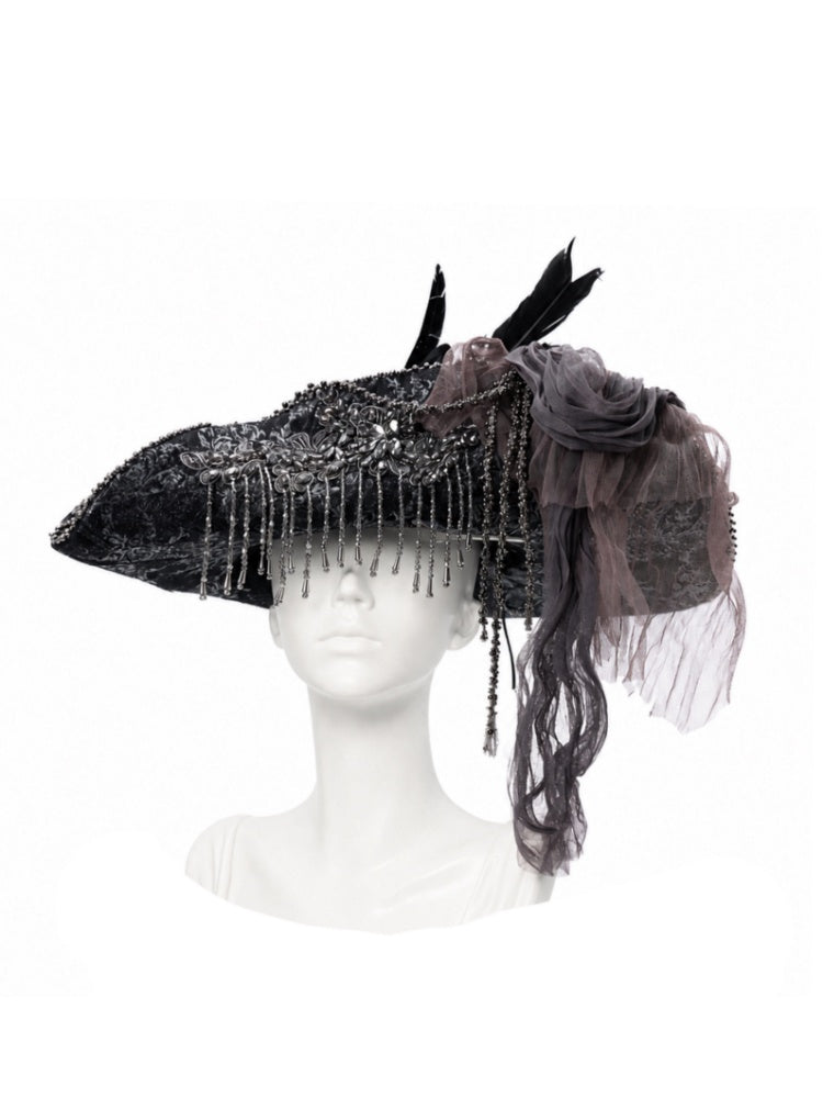 Legacy Of The Dead Gothic Dark Pirate Captain Headdress Top Hat【s0000018596】