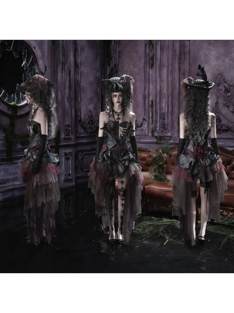 Legacy Of The Dead Gothic Dark Pirate Captain Headdress Top Hat【s0000018596】