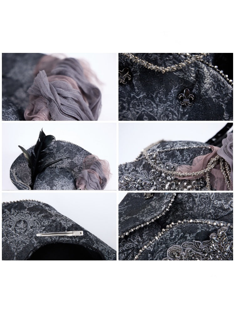 Legacy Of The Dead Gothic Dark Pirate Captain Headdress Top Hat【s0000018596】