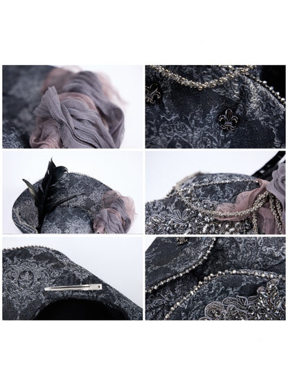 Legacy Of The Dead Gothic Dark Pirate Captain Headdress Top Hat【s0000018596】