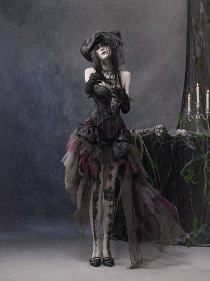 Legacy Of The Dead Gothic Dark Pirate Captain Headdress Top Hat【s0000018596】