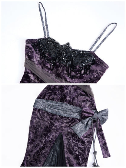 Legacy Of The Dead Gothic Dark Velvet Mermaid Dress【s0000018597】