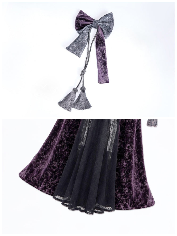 Legacy Of The Dead Gothic Dark Velvet Mermaid Dress【s0000018597】