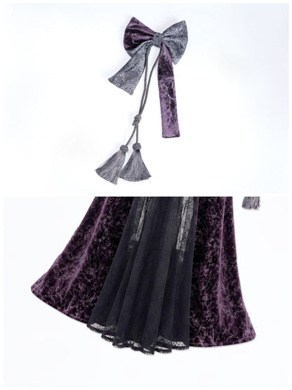 Legacy Of The Dead Gothic Dark Velvet Mermaid Dress【s0000018597】