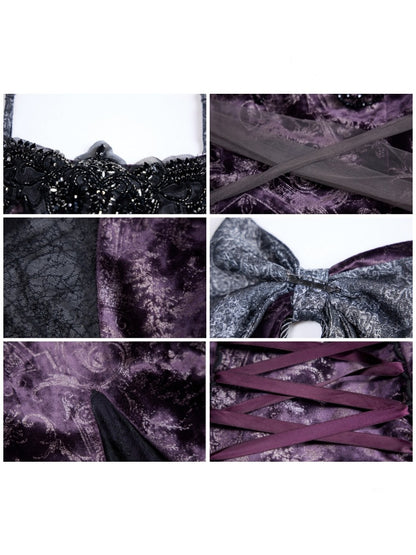 Legacy Of The Dead Gothic Dark Velvet Mermaid Dress【s0000018597】