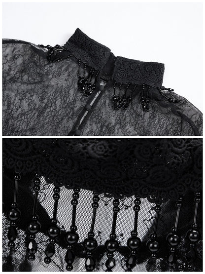 Legacy Of The Dead Gothic Dark Lace Black Cloak【s0000018598】