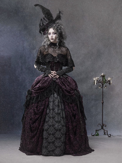 Legacy Of The Dead Gothic Dark Lace Black Cloak【s0000018598】