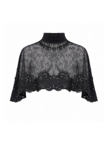 Legacy Of The Dead Gothic Dark Lace Black Cloak【s0000018598】