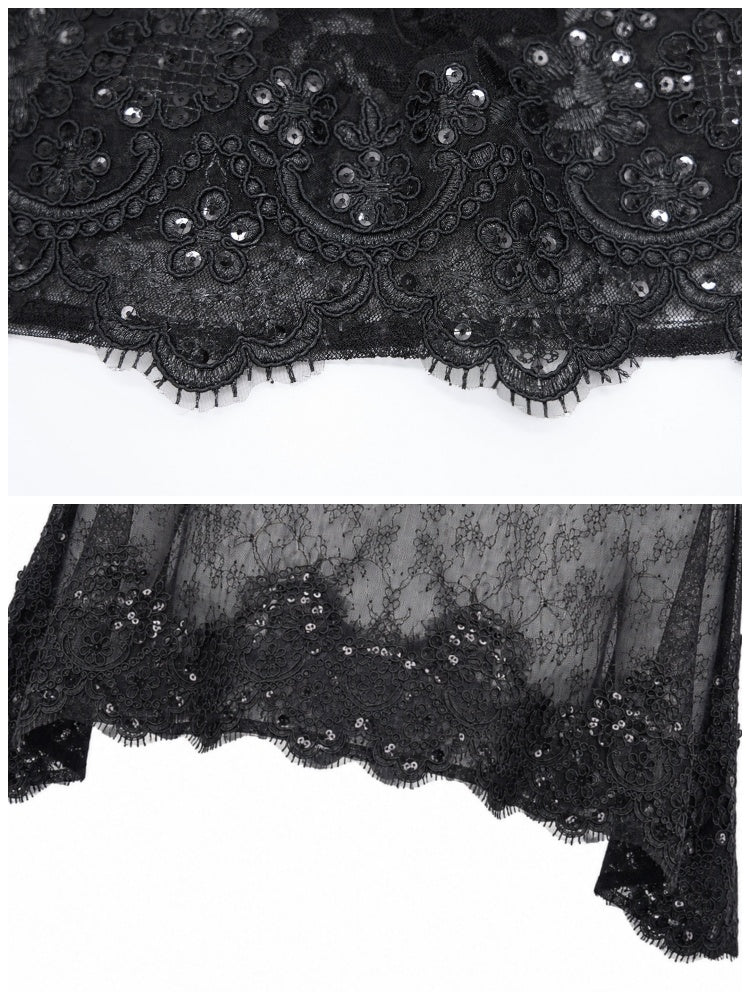 Legacy Of The Dead Gothic Dark Lace Black Cloak【s0000018598】