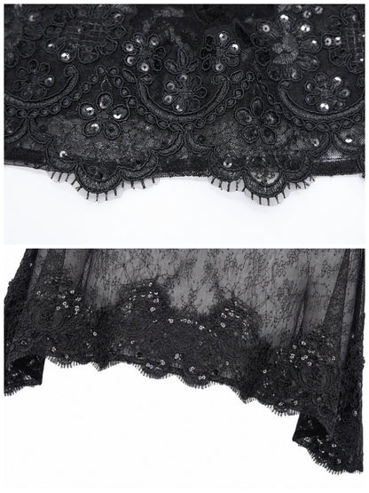 Legacy Of The Dead Gothic Dark Lace Black Cloak【s0000018598】
