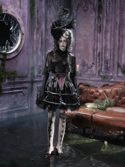 Legacy Of The Dead Gothic Dark Lace Black Cloak【s0000018598】