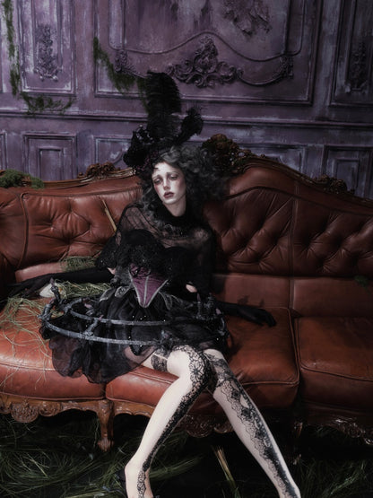 Legacy Of The Dead Gothic Dark Lace Black Cloak【s0000018598】