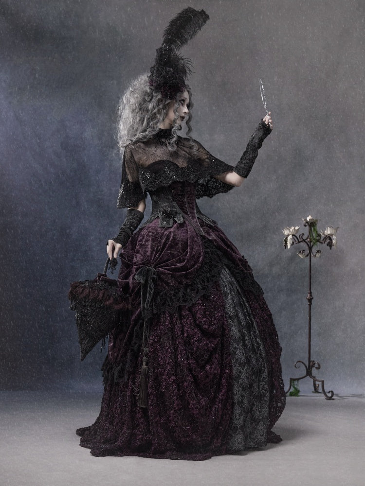 Legacy Of The Dead Gothic Dark Lace Black Cloak【s0000018598】