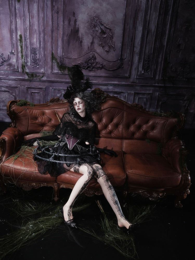 Legacy Of The Dead Gothic Dark Lace Black Cloak【s0000018598】