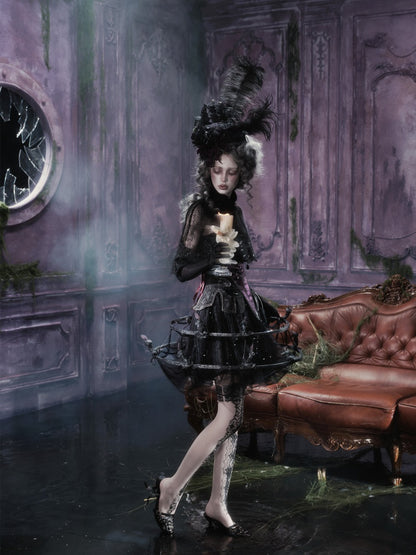 Legacy Of The Dead Gothic Dark Lace Black Cloak【s0000018598】