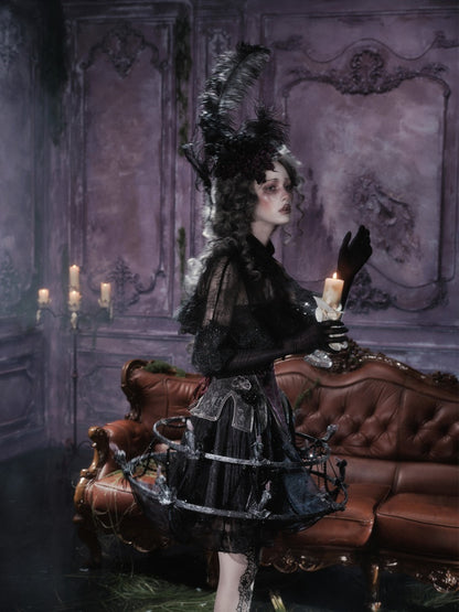 Legacy Of The Dead Gothic Dark Lace Black Cloak【s0000018598】