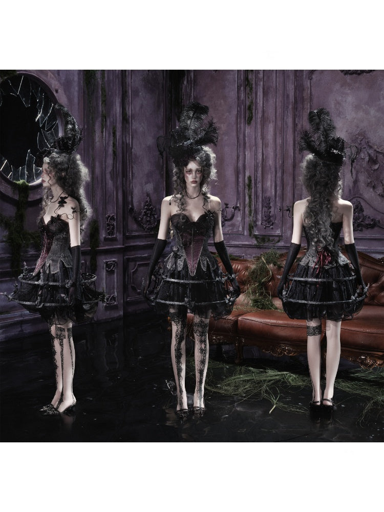 Legacy Of The Dead Gothic Dark Soul Lamp Dress Half-length Skirt【s0000018599】