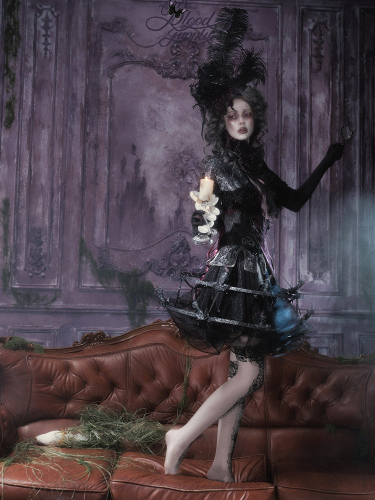 Legacy Of The Dead Gothic Dark Soul Lamp Dress Half-length Skirt【s0000018599】