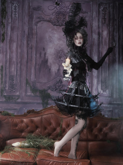 Legacy Of The Dead Gothic Dark Soul Lamp Dress Half-length Skirt【s0000018599】