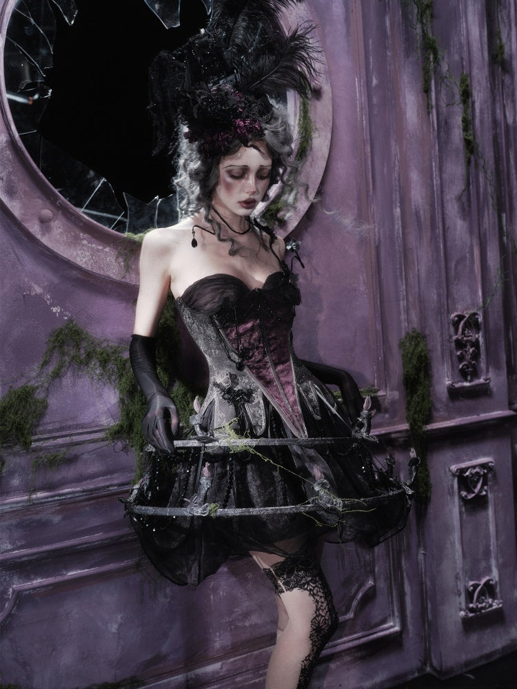 Legacy Of The Dead Gothic Dark Soul Lamp Dress Half-length Skirt【s0000018599】