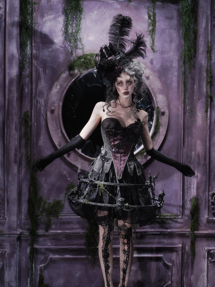 Legacy Of The Dead Gothic Dark Soul Lamp Dress Half-length Skirt【s0000018599】