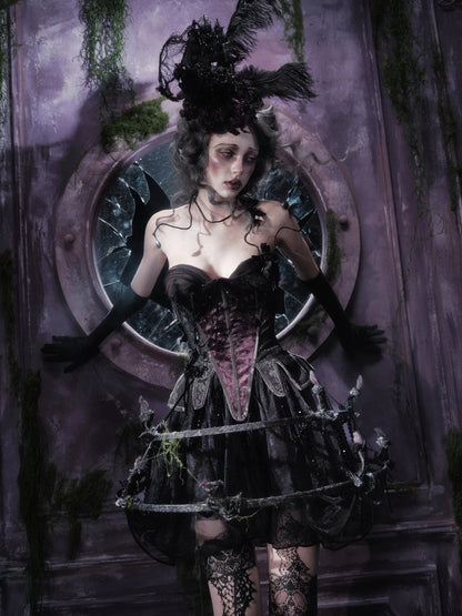 Legacy Of The Dead Gothic Dark Soul Lamp Dress Half-length Skirt【s0000018599】