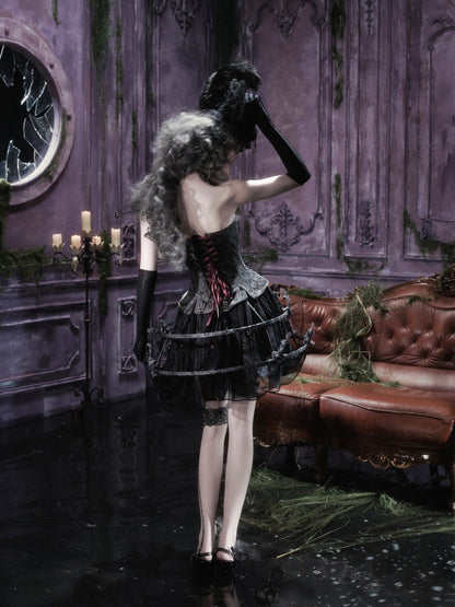 Legacy Of The Dead Gothic Dark Soul Lamp Dress Half-length Skirt【s0000018599】