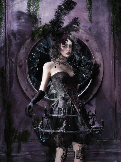 Legacy Of The Dead Gothic Dark Soul Lamp Dress Half-length Skirt【s0000018599】