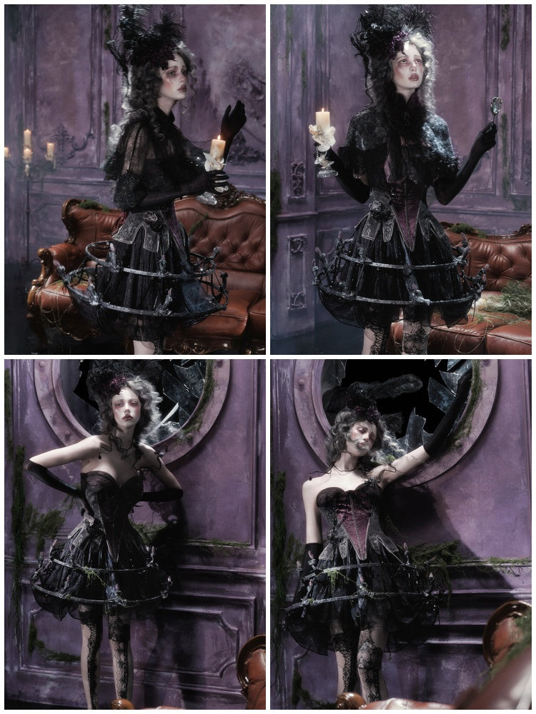 Legacy Of The Dead Gothic Dark Soul Lamp Dress Half-length Skirt【s0000018599】