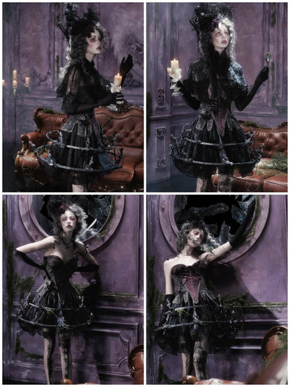 Legacy Of The Dead Gothic Dark Soul Lamp Dress Half-length Skirt【s0000018599】