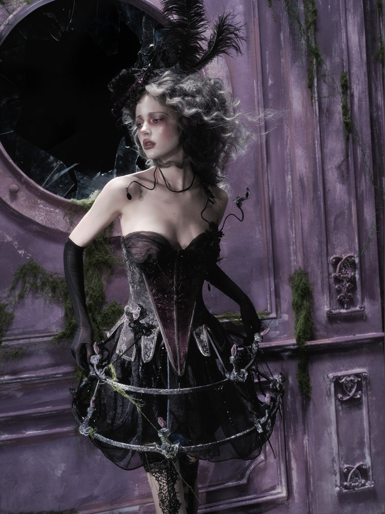 Legacy Of The Dead Gothic Dark Soul Lamp Dress Half-length Skirt【s0000018599】