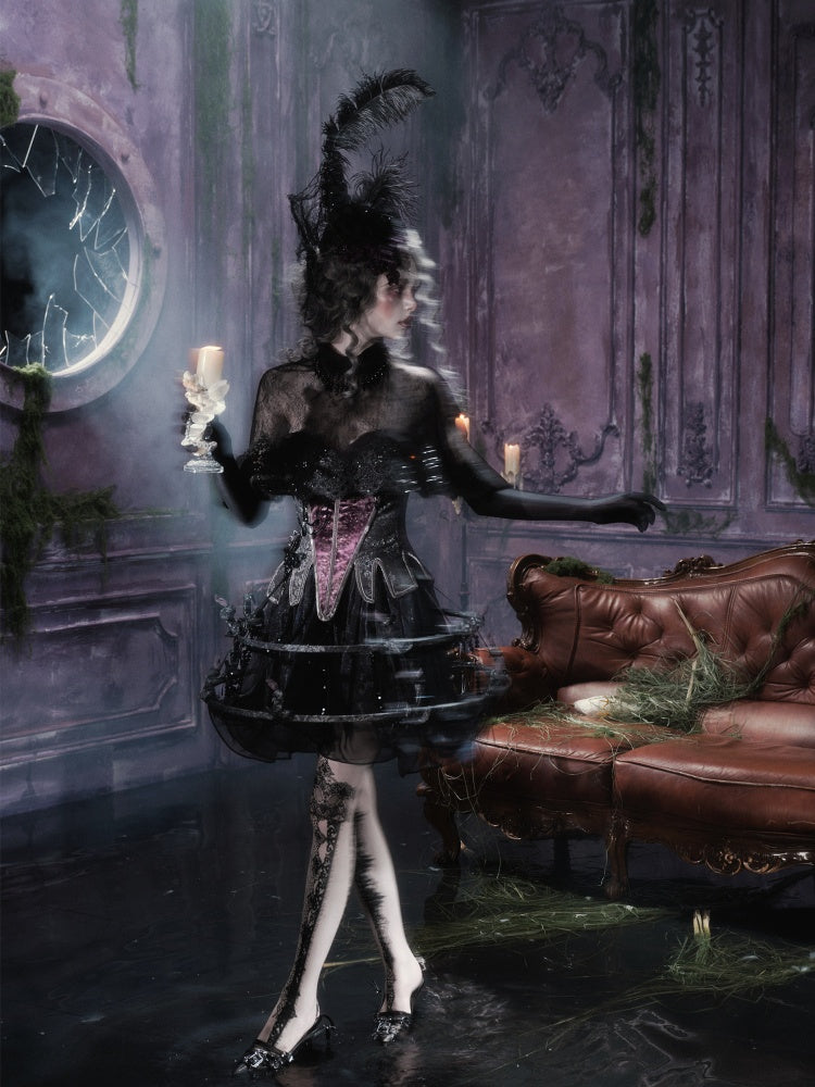 Legacy Of The Dead Gothic Dark Soul Lamp Dress Half-length Skirt【s0000018599】