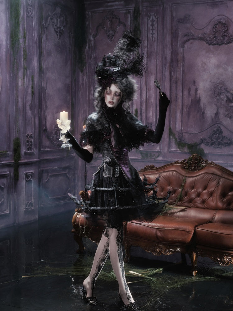 Legacy Of The Dead Gothic Dark Soul Lamp Dress Half-length Skirt【s0000018599】