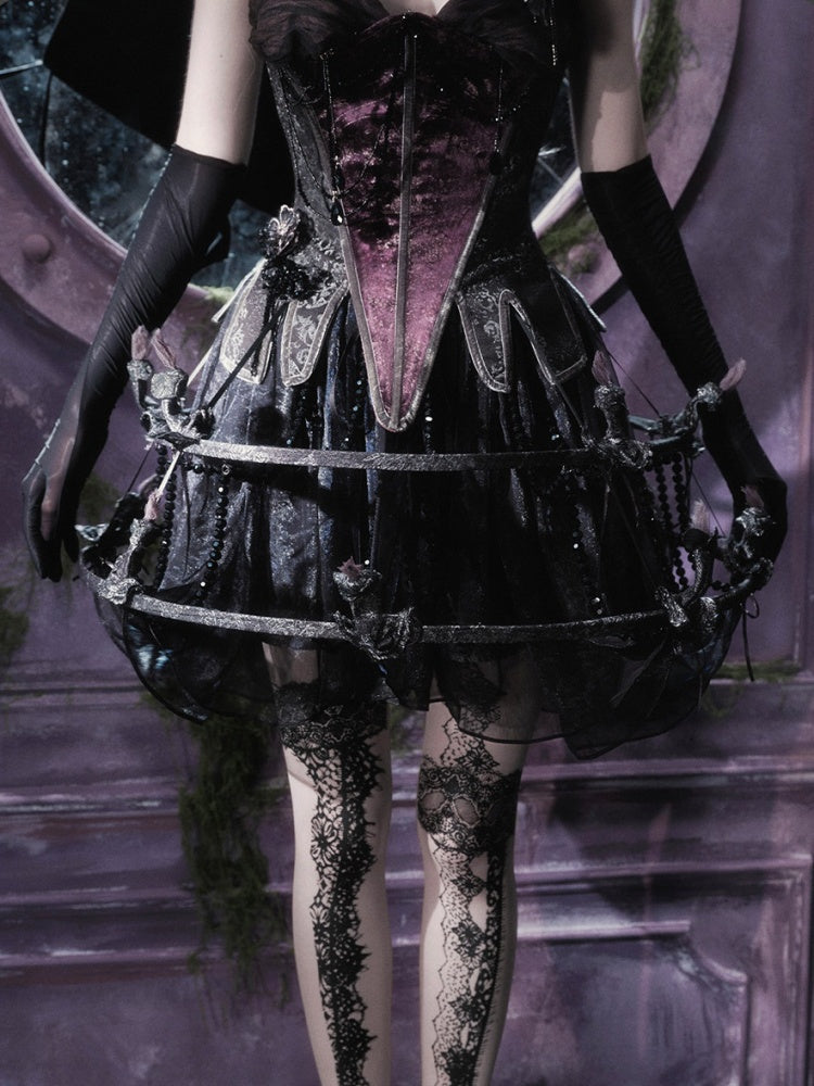 Legacy Of The Dead Gothic Dark Soul Lamp Dress Half-length Skirt【s0000018599】