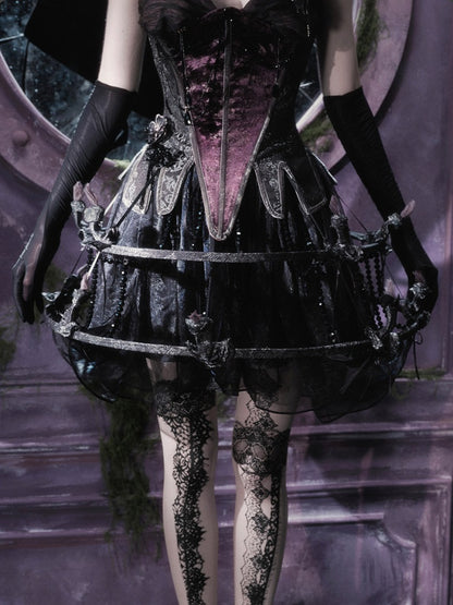 Legacy Of The Dead Gothic Dark Soul Lamp Dress Half-length Skirt【s0000018599】