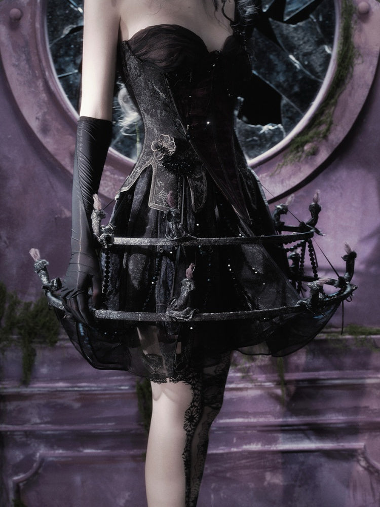 Legacy Of The Dead Gothic Dark Soul Lamp Dress Half-length Skirt【s0000018599】