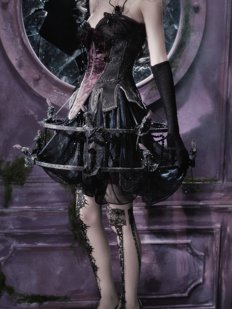 Legacy Of The Dead Gothic Dark Soul Lamp Dress Half-length Skirt【s0000018599】