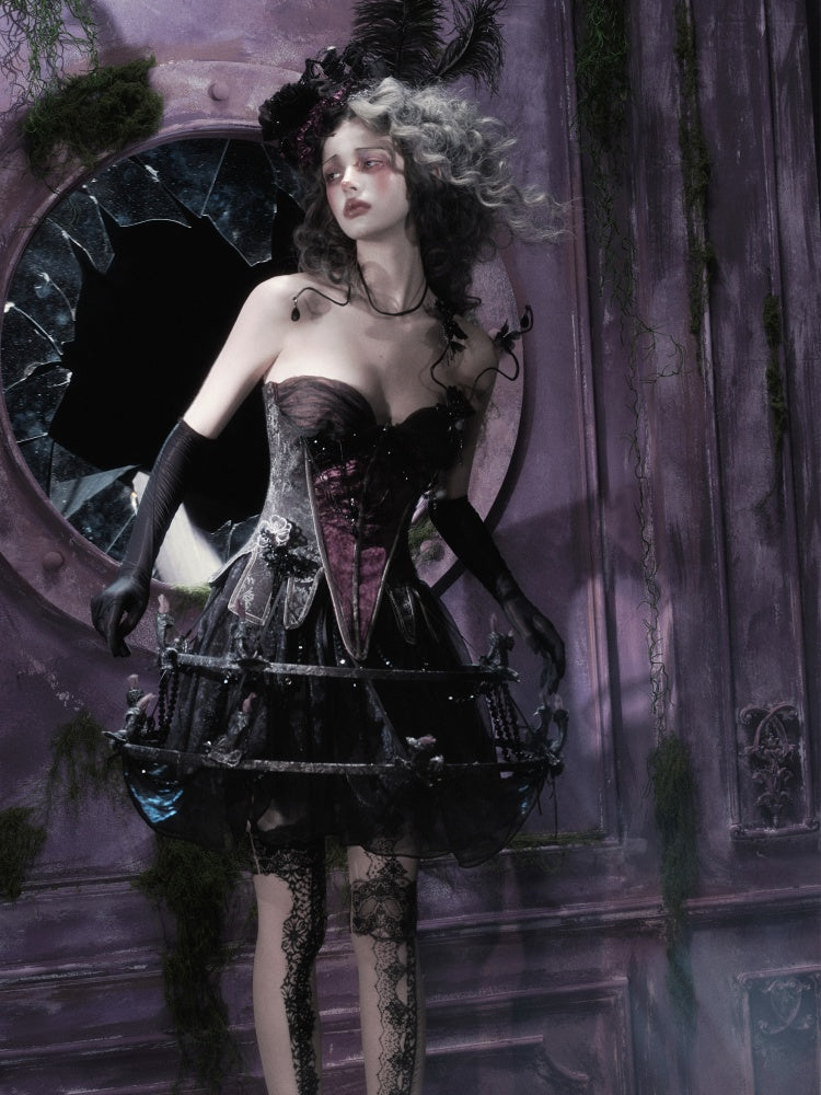 Legacy Of The Dead Gothic Dark Soul Lamp Dress Half-length Skirt【s0000018599】