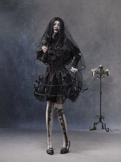 Legacy Of The Dead Gothic Dark Soul Lamp Dress Half-length Skirt【s0000018599】