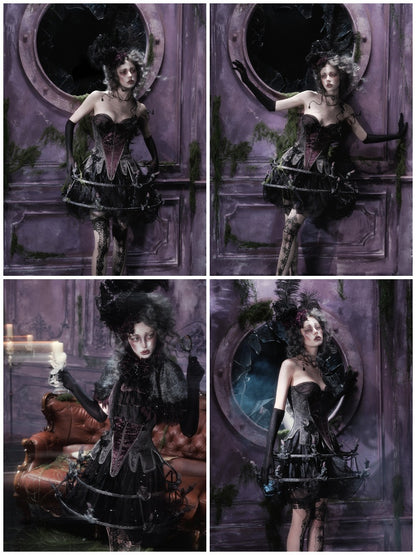 Legacy Of The Dead Gothic Dark Soul Lamp Dress Half-length Skirt【s0000018599】