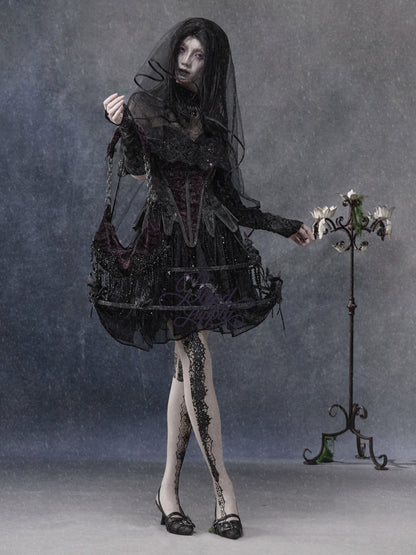 Legacy Of The Dead Gothic Dark Soul Lamp Dress Half-length Skirt【s0000018599】