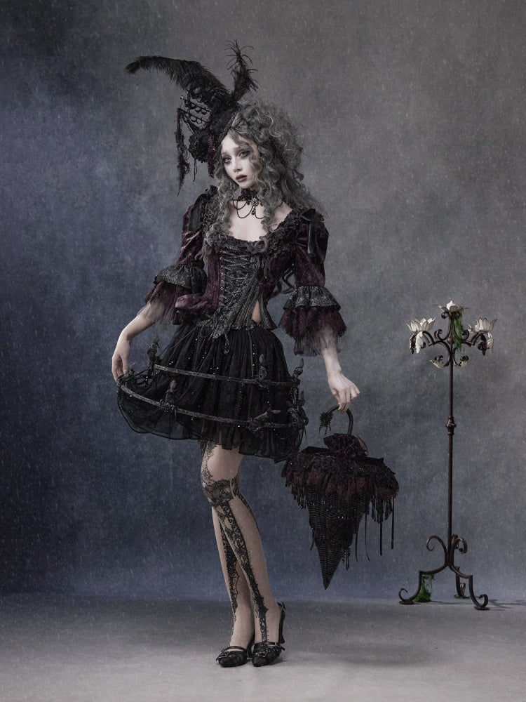 Legacy Of The Dead Gothic Dark Soul Lamp Dress Half-length Skirt【s0000018599】