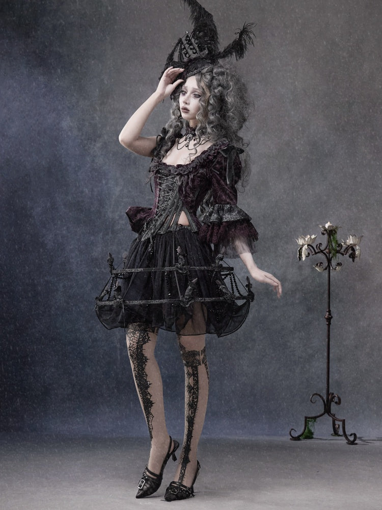 Legacy Of The Dead Gothic Dark Soul Lamp Dress Half-length Skirt【s0000018599】