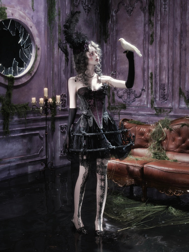 Legacy Of The Dead Gothic Dark Soul Lamp Dress Half-length Skirt【s0000018599】